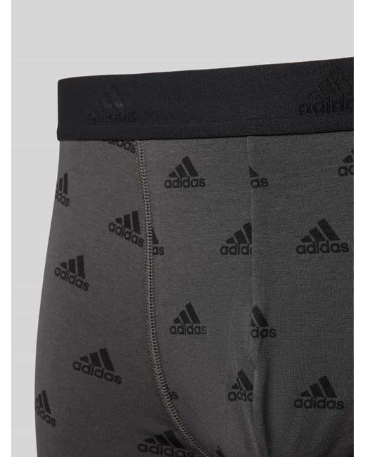 Adidas Trunks mit elastischem Logo-Bund im 6er-Pack in Black für Herren