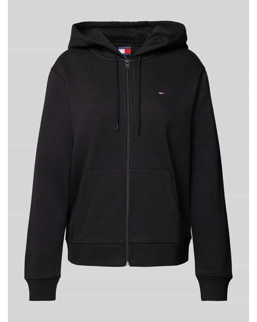 Tommy Hilfiger Black Regular Fit Sweatjacke aus Baumwoll-Mix
