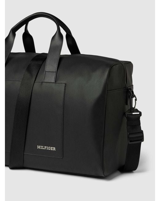 Tommy Hilfiger Duffle Bag mit Strukturmuster Modell 'PIQUE' in Black für Herren