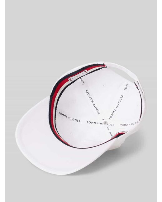 Tommy Hilfiger White Basecap aus reiner Baumwolle Modell 'ESSENTIAL'