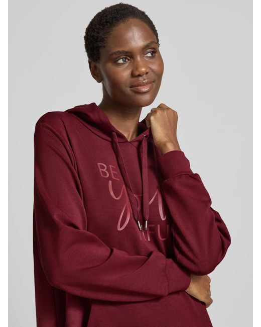 Soya Concept Sweatjurk Met Kangoeroezak, Model 'Banu' in het Red