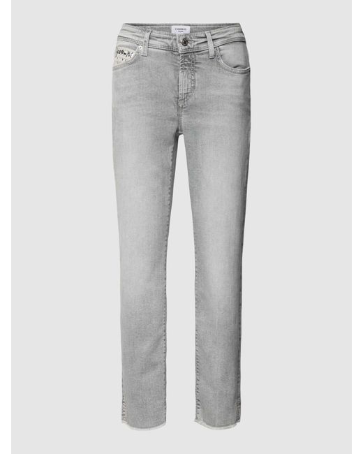 Cambio Regular Fit Jeans Met Verkorte Pasvorm in het Gray