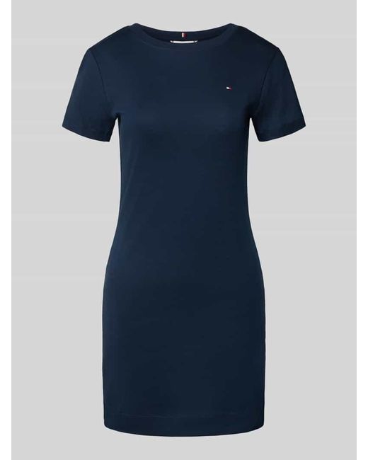 Tommy Hilfiger Blue Tailliertes Minikleid aus reiner Baumwolle