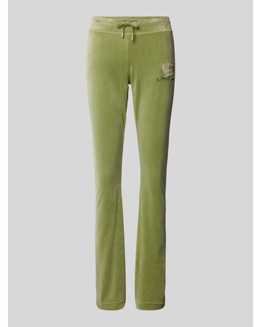 Juicy Couture Sweatpants Met Labelstitching in het Green