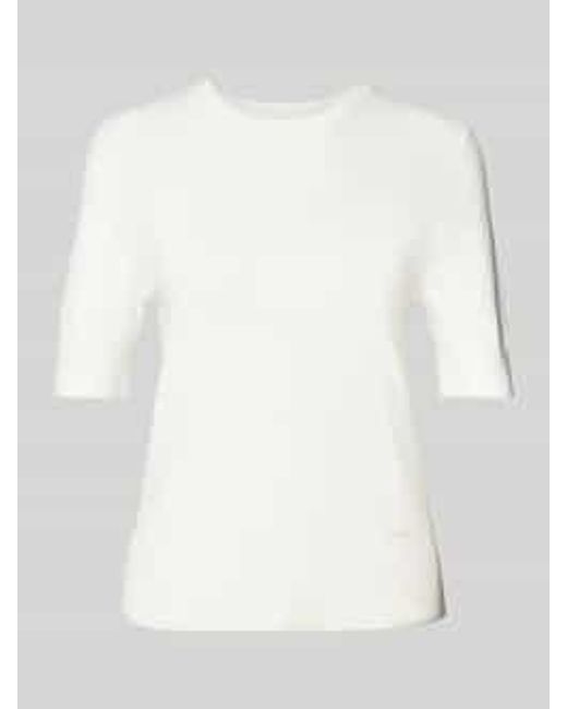S.oliver Slim Fit Gebreide Trui Van Viscosemix in het White
