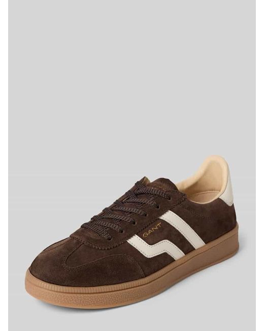 Gant Brown Sneaker aus Leder mit Schnürung Modell 'Cuzima'