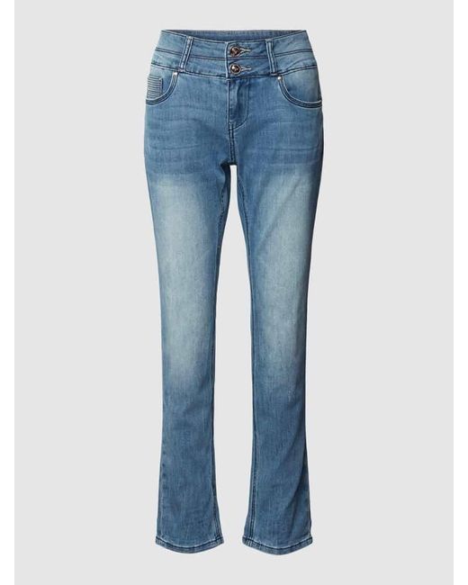 Blue Monkey Slim Fit Jeans im 5-Pocket-Design Modell 'TAMARA' in Blue für Herren