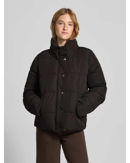 ONLY Black Regular Fit Steppjacke mit Stehkragen Modell 'NEWCOOL'