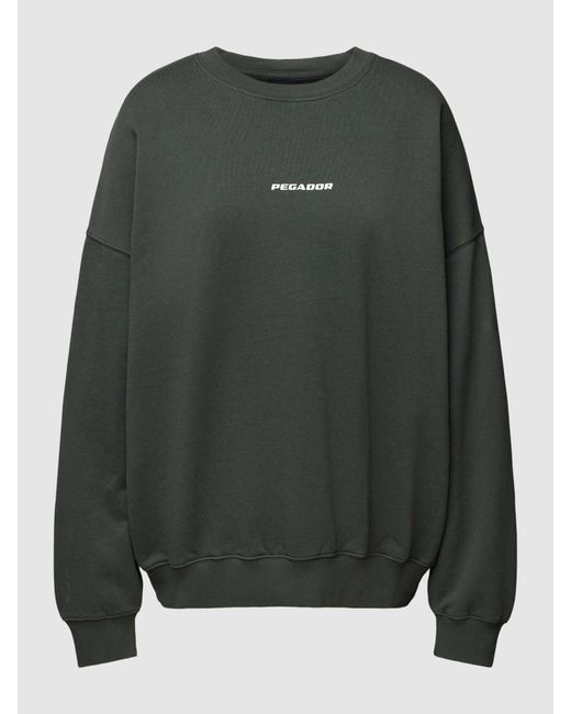 PEGADOR Oversized Sweatshirt Met Labelprint in het Green