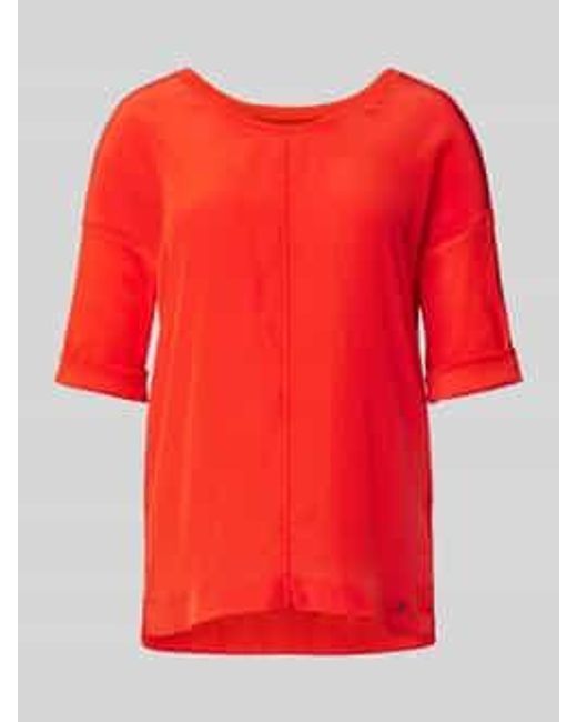 Marc Cain T-shirt Met Labelapplicatie in het Red