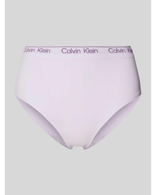 Calvin Klein Slip Met Elastische Band Met Label in het Pink