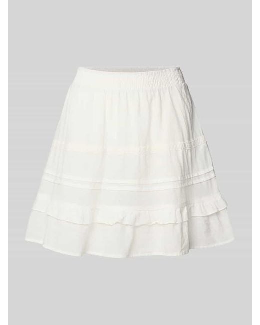 Vero Moda White Ausgestellter Mini-Rock aus reiner Baumwolle Modell 'PRETTY'