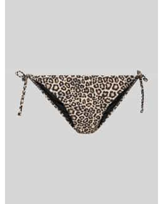 Jake*s Bikinibroekje Met Vetersluiting Opzij in het Metallic