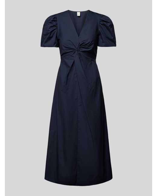 Y.A.S Midi-jurk Met V-hals in het Blue