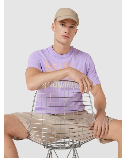 DSquared² T-Shirt mit Label-Print in Purple für Herren