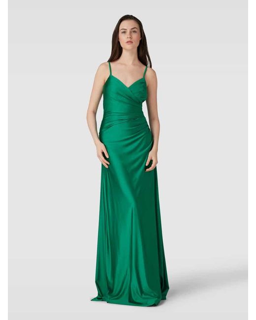 TROYDEN COLLECTION Green Abendkleid mit Taillenpasse