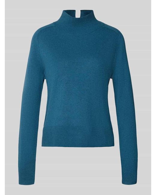 Tom Tailor Blue Regular Fit Rollkragenpullover aus Baumwoll-Kaschmir-Mix