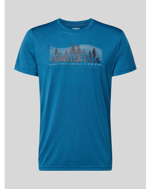 Icepeak Regular Fit T-Shirt Met Ronde Hals Model 'Bearden' in het Blue voor heren