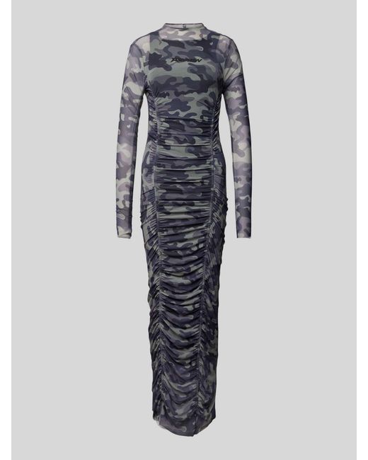 Review Maxi-jurk Met Camouflagemotief in het Blue
