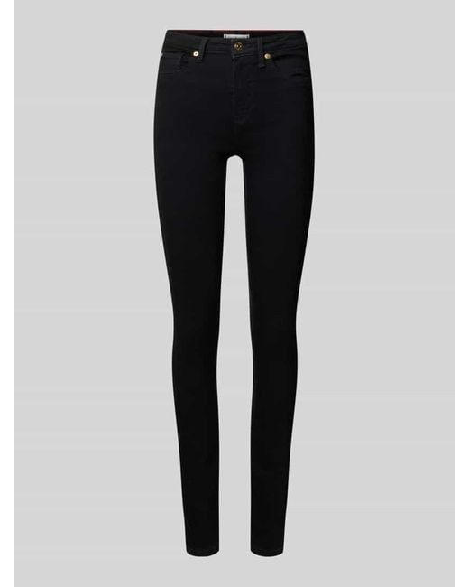 Tommy Hilfiger Black Skinny Fit Jeans aus Baumwoll-Mix Modell 'COMO'