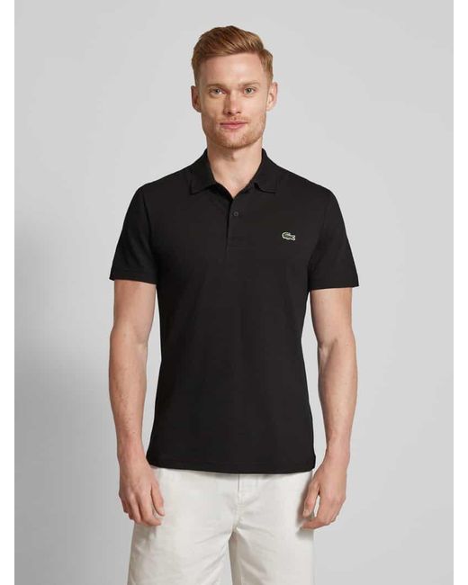 Lacoste Poloshirt mit Label-Detail in Black für Herren