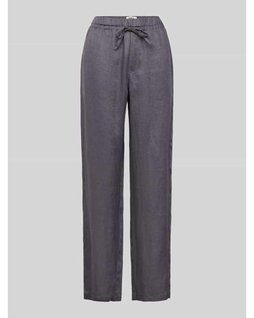 Ecoalf Gray Regular Fit Leinenhose mit Tunnelzug Modell 'INDIALF'