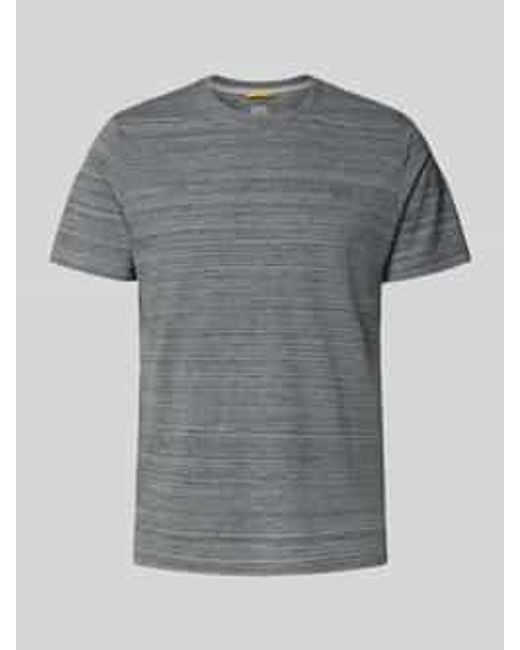 Camel Active Regular Fit T-Shirt Met Ronde Hals, Model 'Melange' in het Gray voor heren
