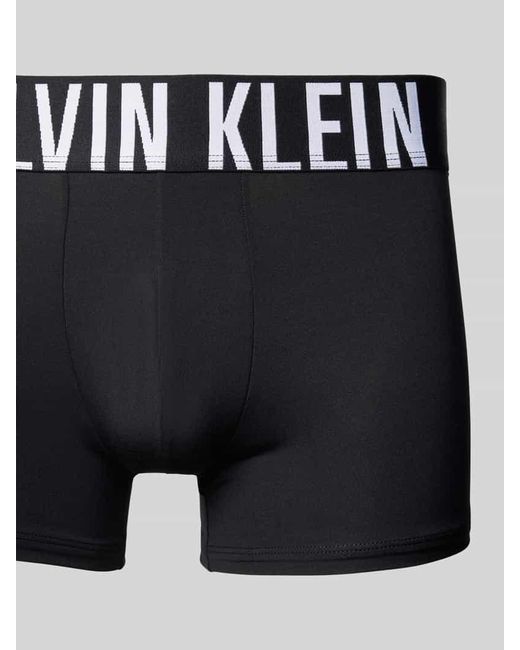 Calvin Klein Trunks mit elastischem Label-Bund im 3er-Pack in Black für Herren