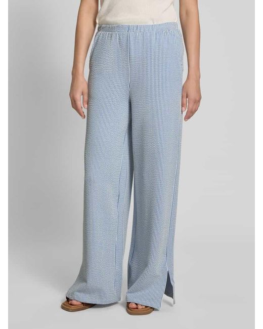 Vila Blue Stoffhose mit elastischem Bund Modell 'STRIPLO'