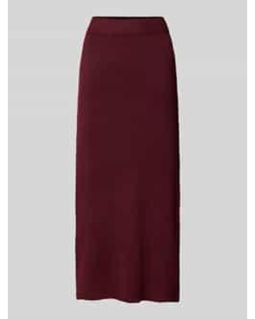 Vero Moda Gebreide Midirok Met Loopsplit, Model 'Whitney' in het Red