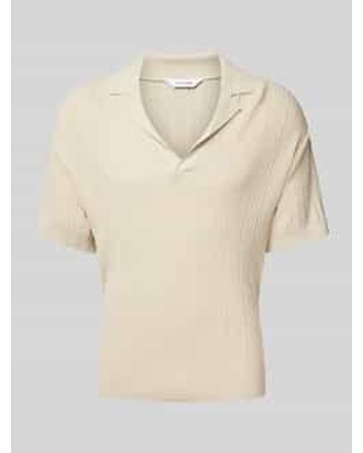 Calvin Klein Regular Fit Poloshirt Met Structuurmotief in het Natural voor heren