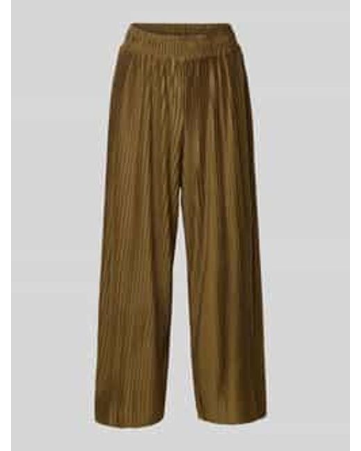 Soya Concept Stoffen Broek Met Elastische Band in het Green