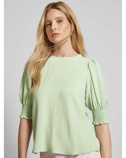Vero Moda Green Bluse mit Smok-Details Modell 'NINA'
