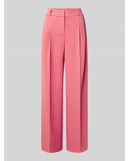 christian berg Pink Flared Anzughose mit Bundfalten