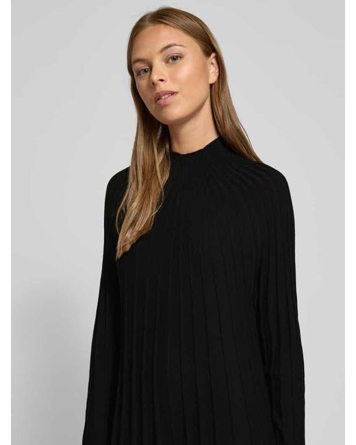 christian berg Black Knielanges Stickkleid mit Strukturmuster