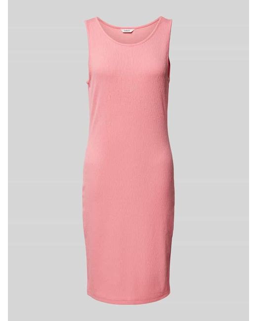 B.Young Pink Knielanges Kleid mit Strukturmuster Modell 'Rimanila'