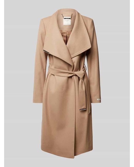 Ted Baker Natural Wollmantel Mit Bindegürtel Modell 'Rose'