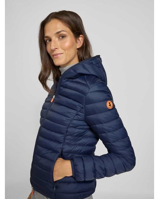 Save The Duck Blue Steppjacke mit Zweiwege-Reißverschluss Modell 'DAISY'