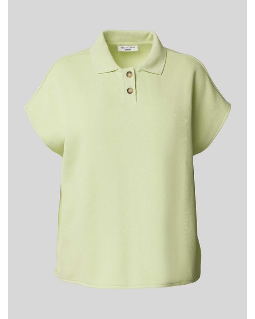 Marc O' Polo Green Poloshirt mit kurzer Knopfleiste