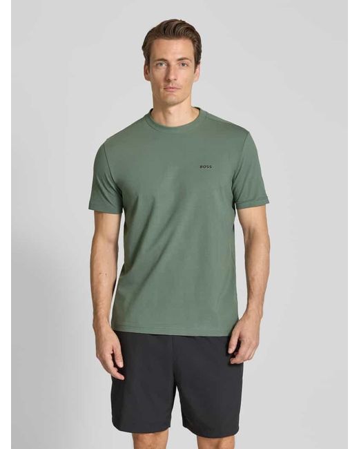Boss Regular Fit T-Shirt aus Baumwoll-Mix Modell 'TEE' in Green für Herren