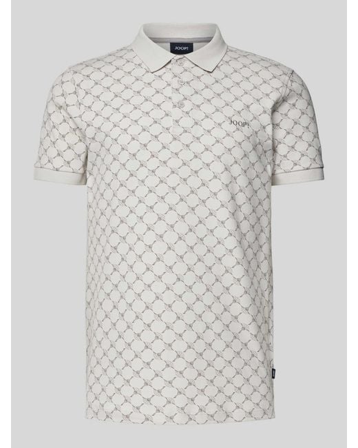 Joop! Regular Fit Poloshirt Met Labelstitching in het White voor heren