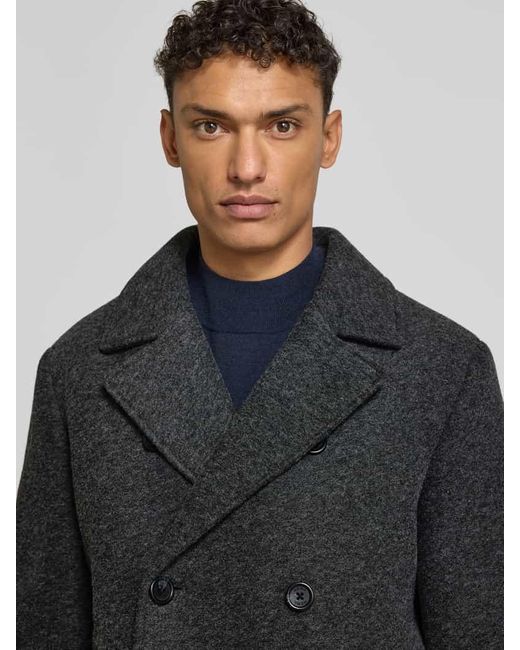 Geox Zweireiher mit Reverskragen Modell 'CLAUDIO' in Black für Herren