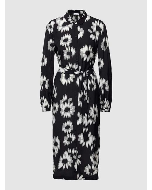 Esprit Midi-Jurk Met Strikceintuur in het White
