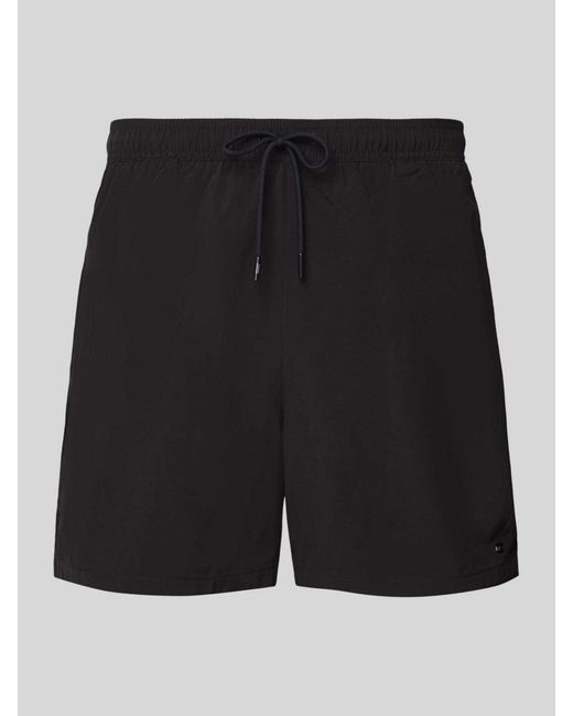 Tommy Hilfiger Regular Fit Zwembroek Met Logostitching in het Black voor heren