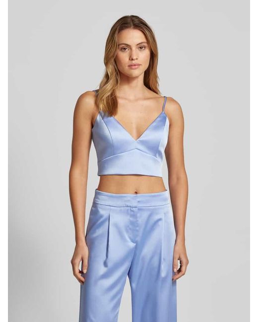 Jake*s Blue Slim Fit Blusentop mit V-Ausschnitt