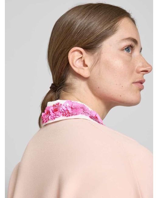 Essentiel Antwerp Pink Strickshirt mit Umlegekragen Modell 'Hoiseau'