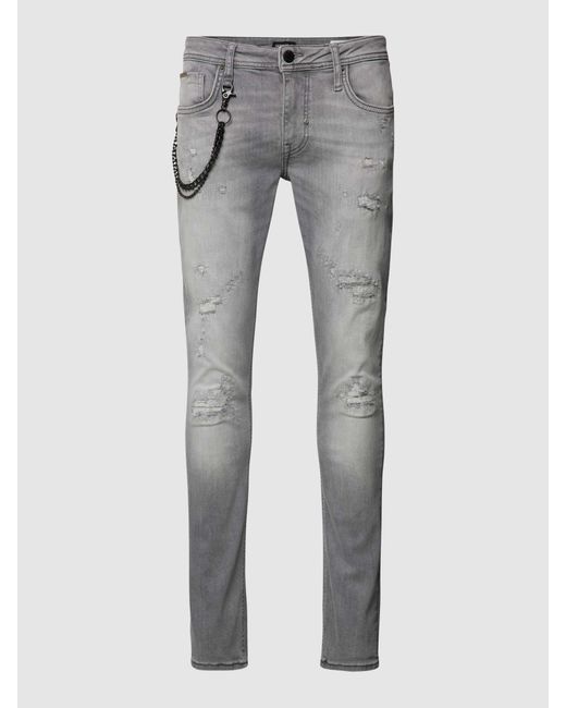 Antony Morato Tapered Fit Jeans Met Kettingdetail in het Gray voor heren