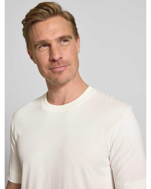 Drykorn T-shirt Met Geribde Ronde Hals in het Natural voor heren
