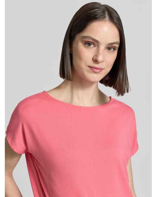 S.oliver Relaxed Fit T-Shirt Van Viscosemix in het Pink