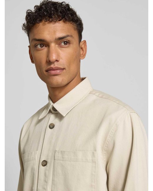 SELECTED Regular Fit Overhemdjack Van Puur Katoen, Model 'Travis' in het Natural voor heren